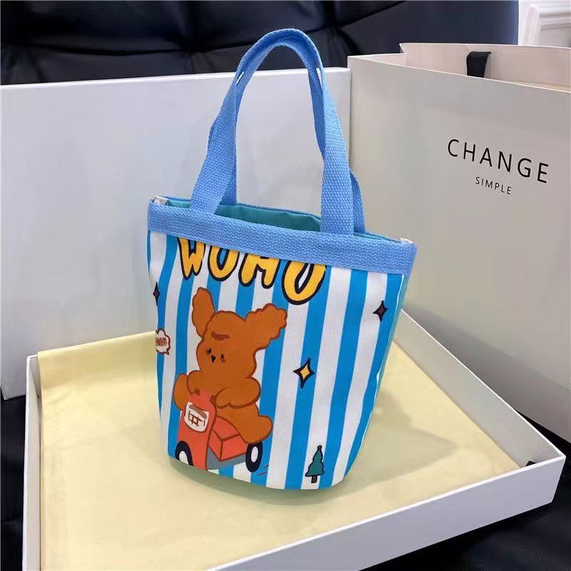 Wholesale Canvas Bag Cute Graffiti Childlike Illustrations Portable Drum Bag
