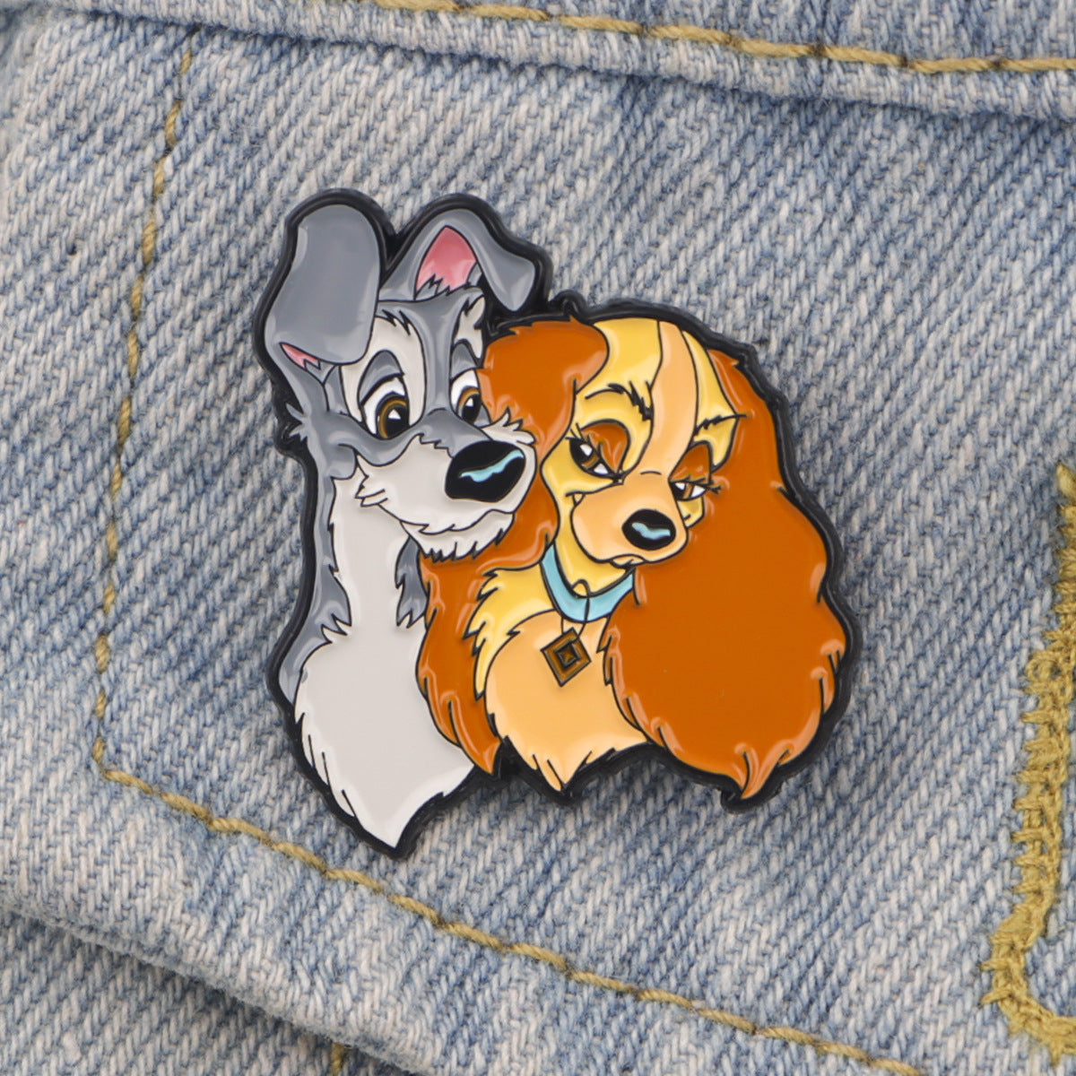 Wholesale Cute Puppy Brooch Cartoon Metal Badge Accessory