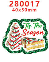 Wholesale Random 30pcs Green Christmas Cartoon Acrylic Flatback