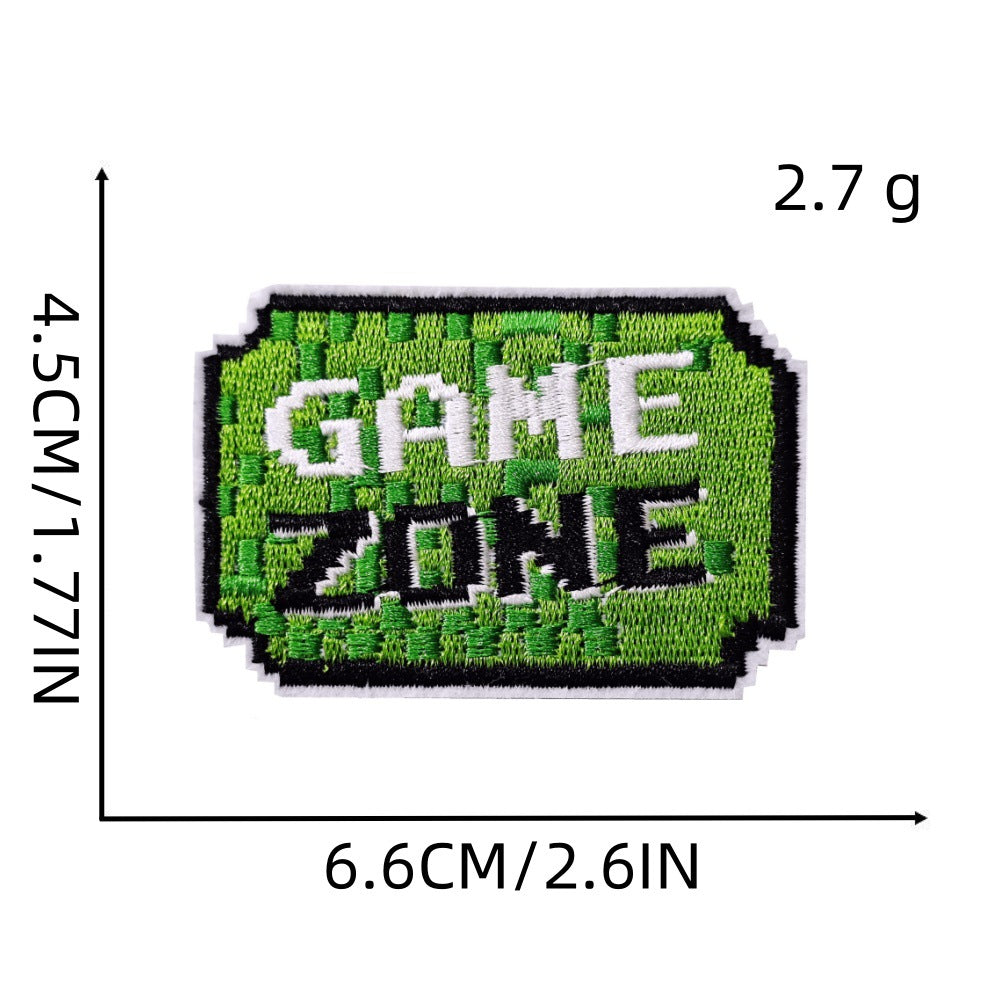 Wholesale Green cartoon game console embroidery DIY Patches