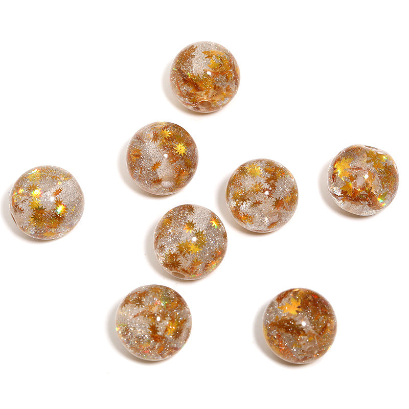 Wholesale 200pcs A variety of colorful sequins resin fine flash through hole beads