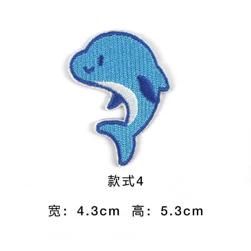 Wholesale Cloth Embroidery Patches Cartoon Animal Designs Self Adhesive Decorative Fashion Accessory For Clothing Towel DIY