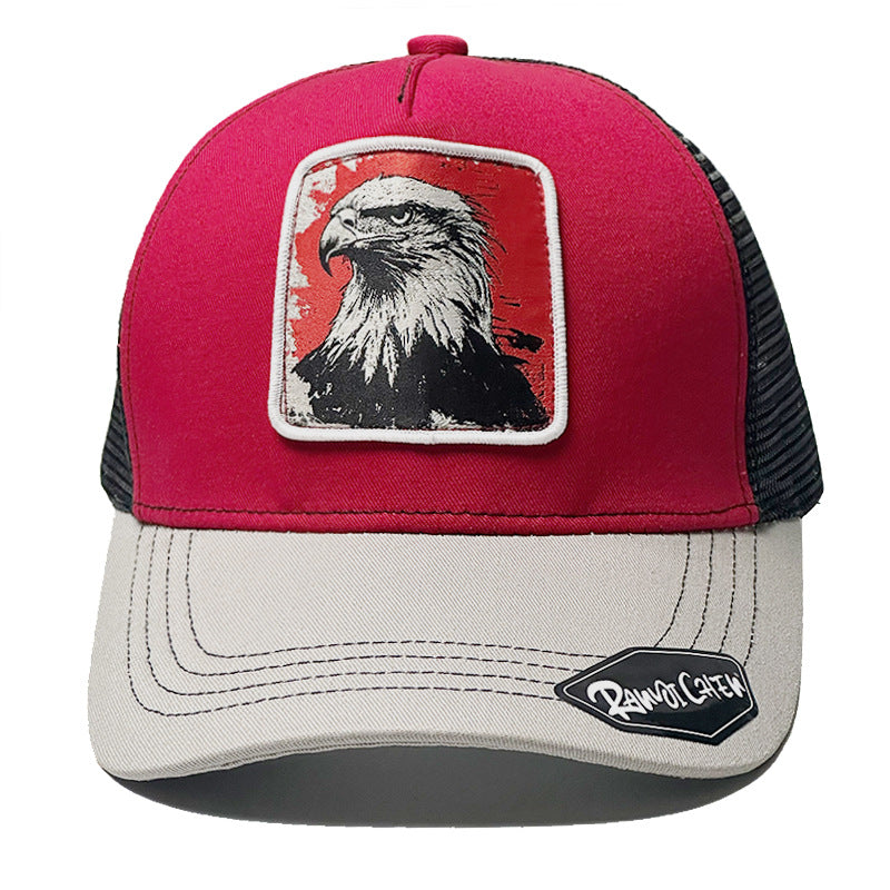 Wholesale Retro color blocked animal eagle outdoor baseball cap