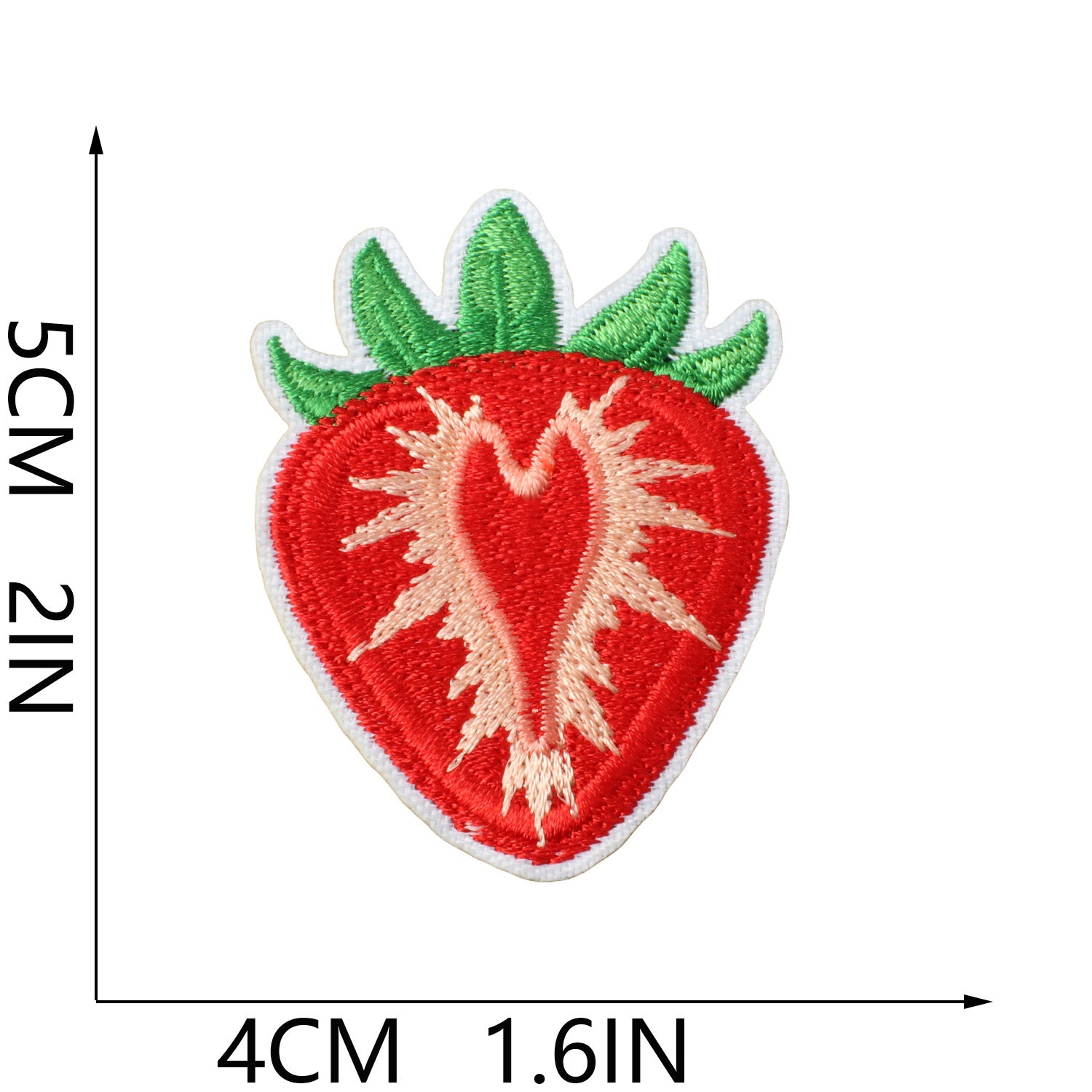 Wholesale Cream Strawberry Iron On Embroidery Patch For Kids Clothing Cute Fruit Applique Decorative Sew On DIY Craft Gift And Boutique Resale