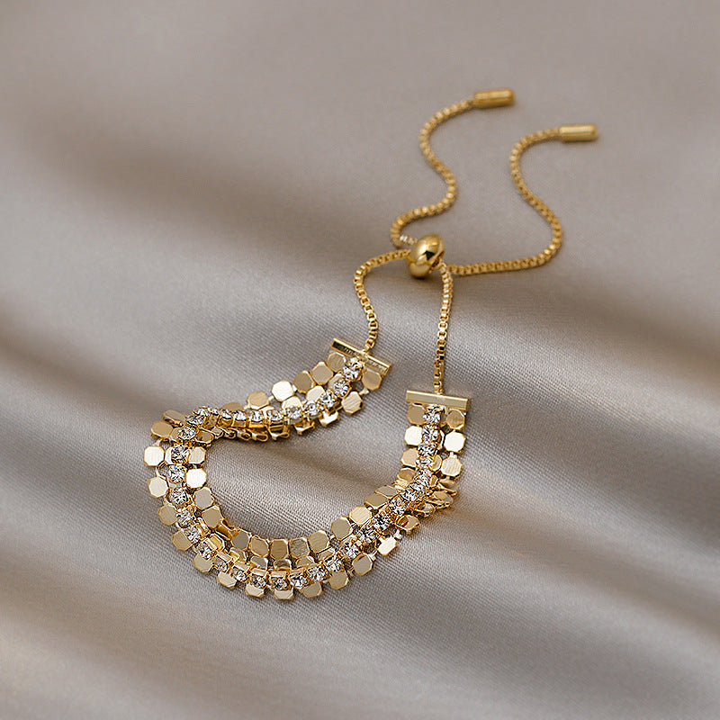 Wholesale Retro Style Geometric Diamond Sequin Bracelet