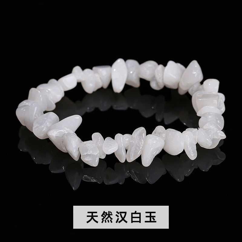 Wholesale natural crystal agate colorful gravel elastic bracelet