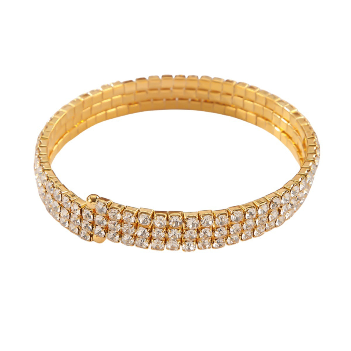Wholesale Gold Rhinestone Multi Layer Body Chain Arm Bracelet Chic Women Party Jewelry