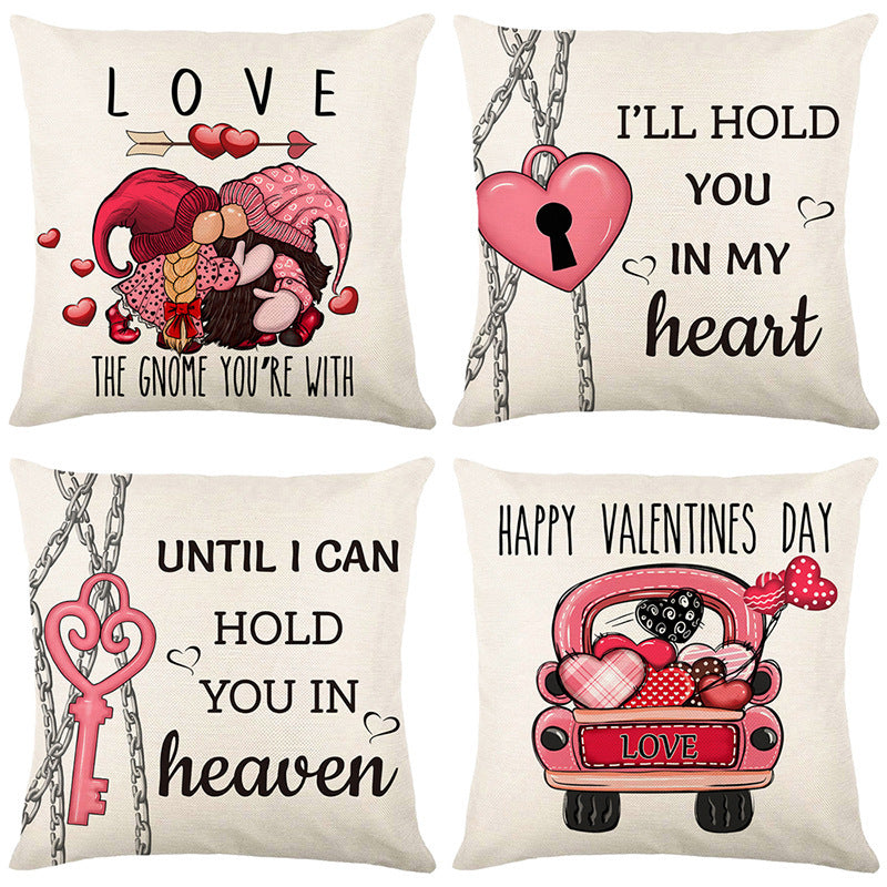 Wholesale Valentine's Day Linen Love Pillow Covers