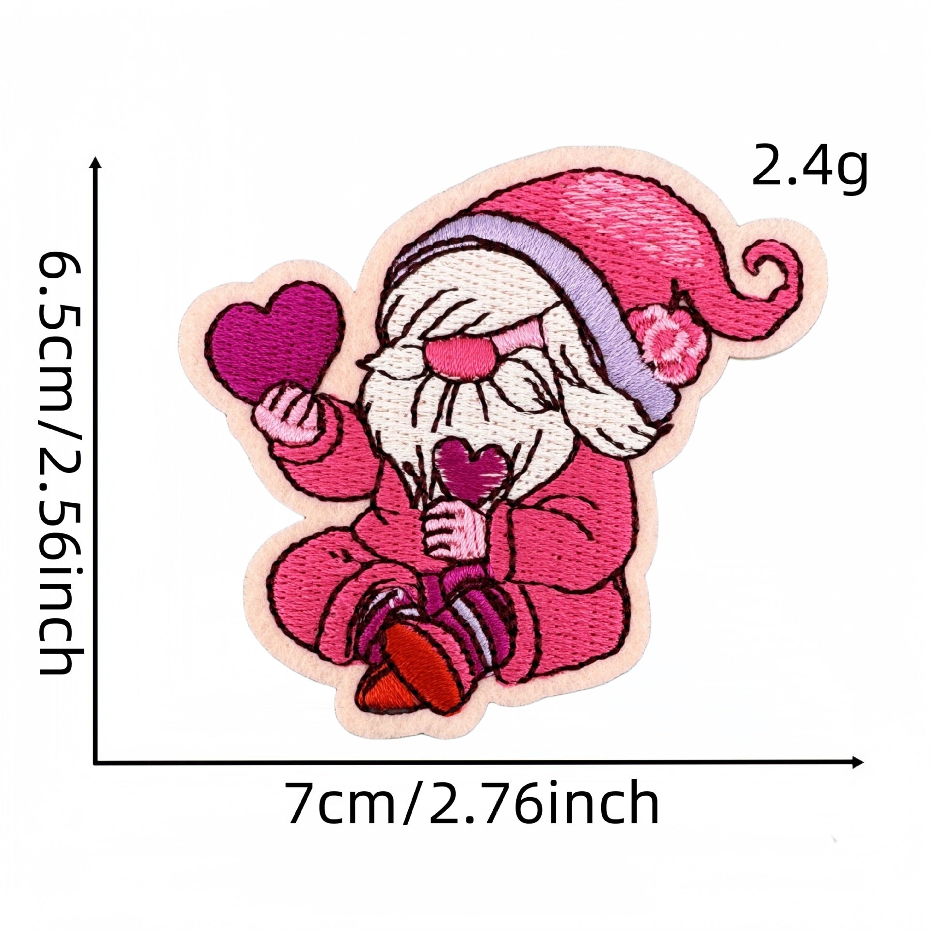 Wholesale Valentine' s Day Pink Love Cartoon Embroidery DIY Patches