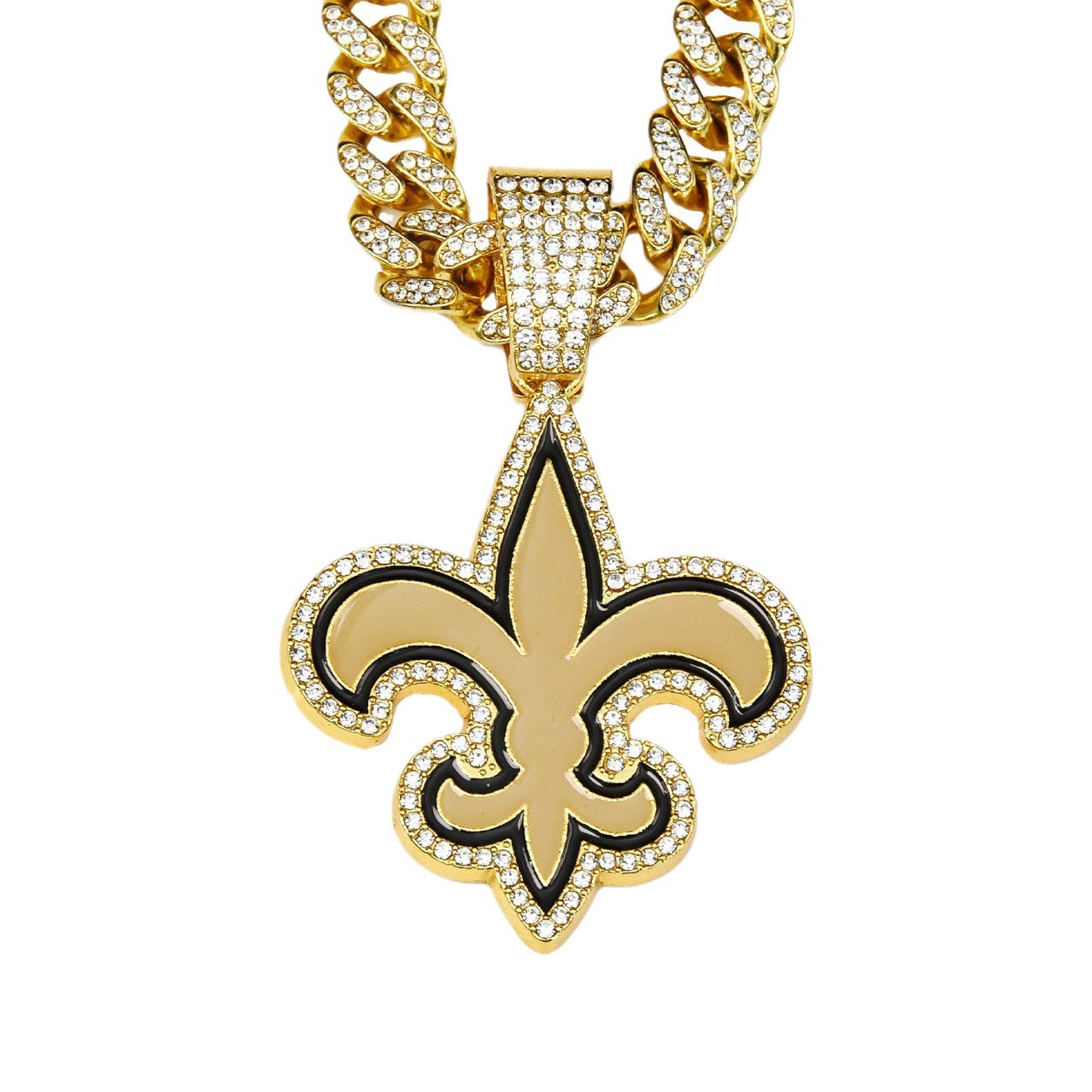 Wholesale Team Hip Hop Diamond Embossed Cuban Chain