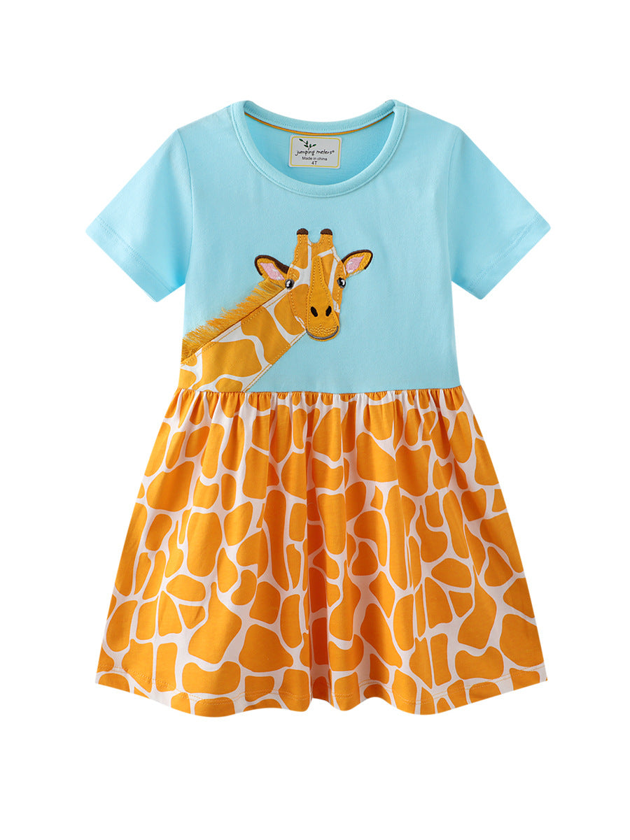 Wholesale European American Princess Dress For Girls 2026 Summer Cotton Short Sleeve Boutique Resale