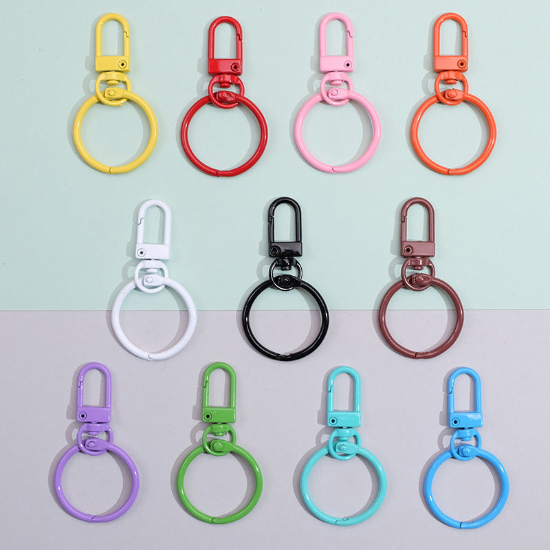 Wholesale Colorful DIY Handmade Material Keychain Metal Accessories