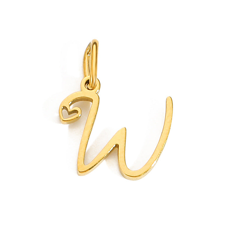 Wholesale English Letter 14k Gold Stainless Steel Pendant