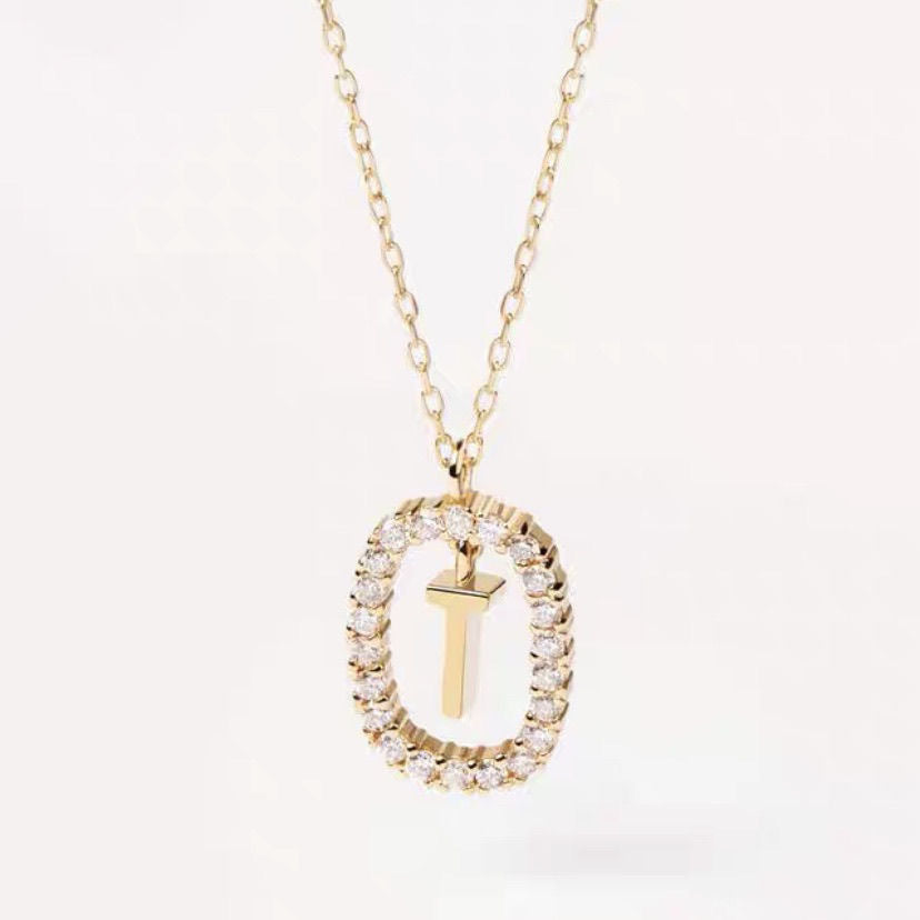 Wholesale Twenty Six Alphabet Pendants Copper Necklaces