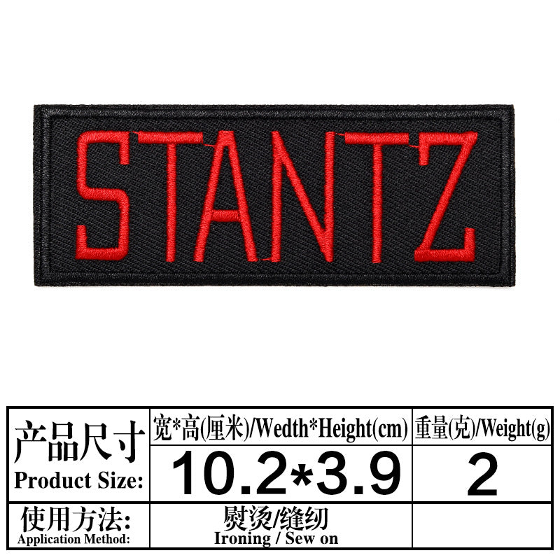 Wholesale Trendy Embroidered Letter Patches Set Of 4 Black Twill Badges For Clothing Decorative Resale Accessory