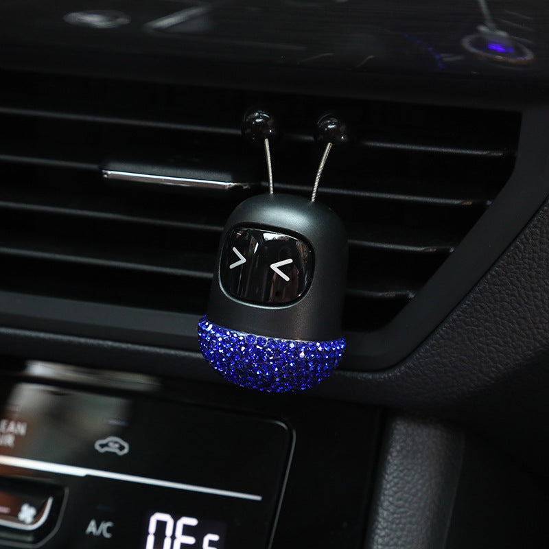 Wholesale Diamond-encrusted Robot Aromatherapy Car Air Outlet Plastic Will Swing The Aromatherapy