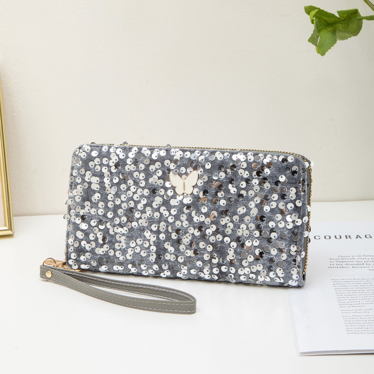 Wholesale Sequined Hand-held Coin Purse Phone Bag Coin Bag