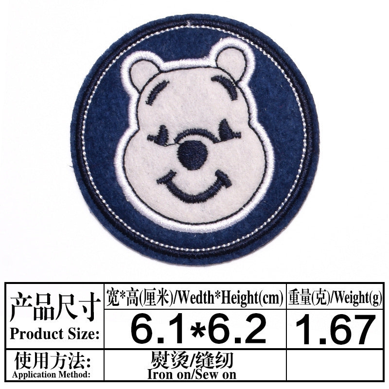 Wholesale Cartoon Animal Embroidered Patches Chic Cloth Applique For Jeans DIY Clothing Decorative Accent Gift Boutique Resale