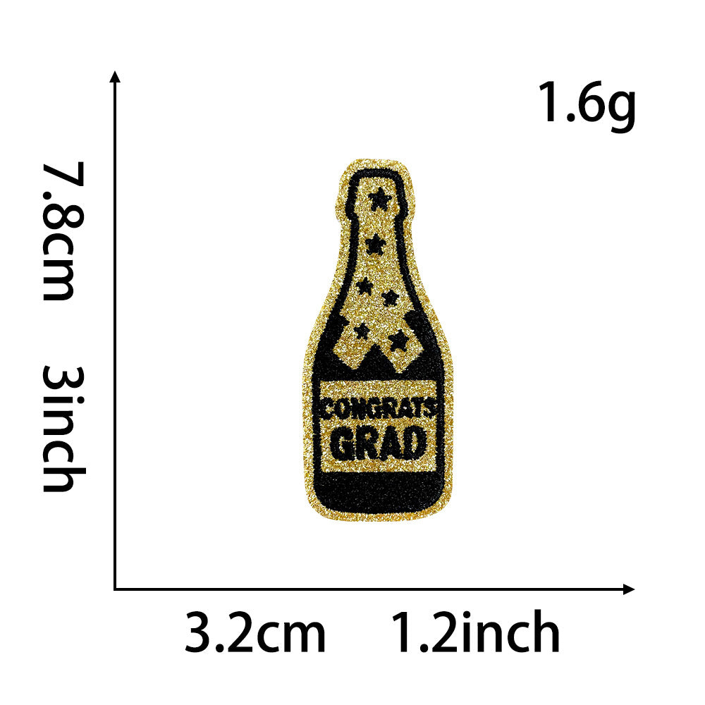 Wholesale Embroidered Graduation Patch Set Chic DIY Iron On Applique Creative Gift For Students And Resale