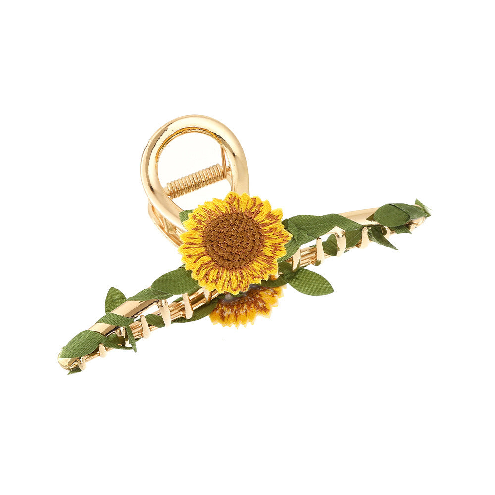 Wholesale Sunflower Metal Large Hair Clips