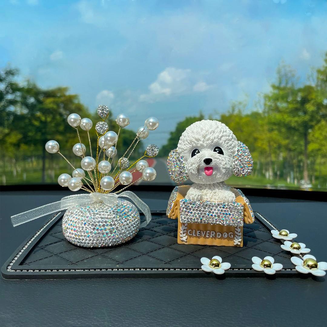 Wholesale Shake Head Teddy Crystal Car Accessories