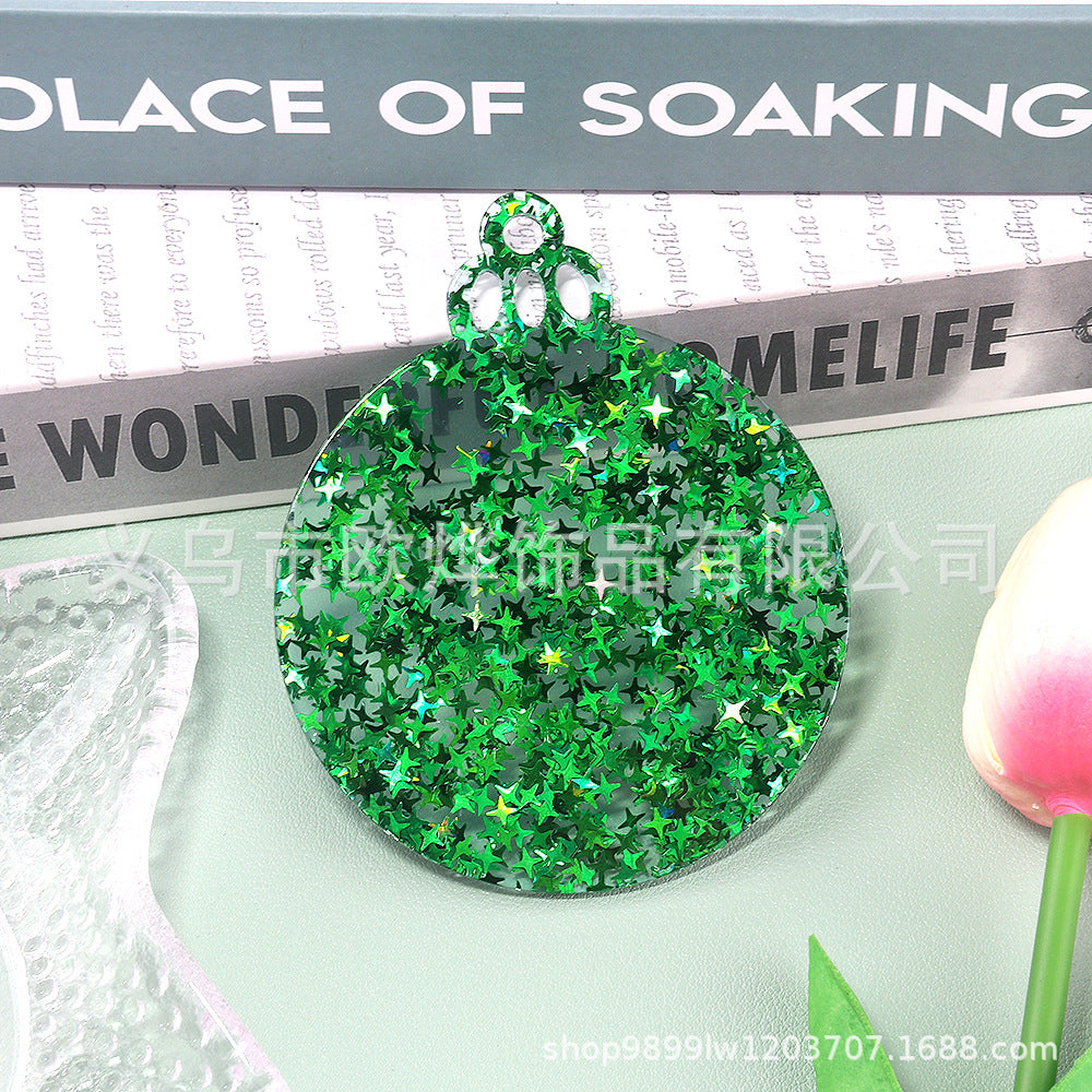 Wholesale 10pcs/ pack Acrylic Christmas Ornaments Decoration DIY Craft Christmas Tree Ornaments Patches