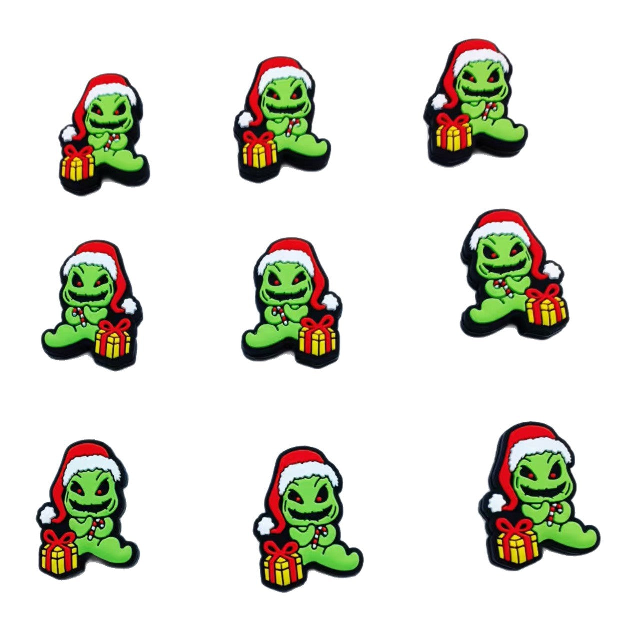 Wholesale  10pcs/pack 2D Christmas  Cartoon Focus Beads  DIY Silicone Beads