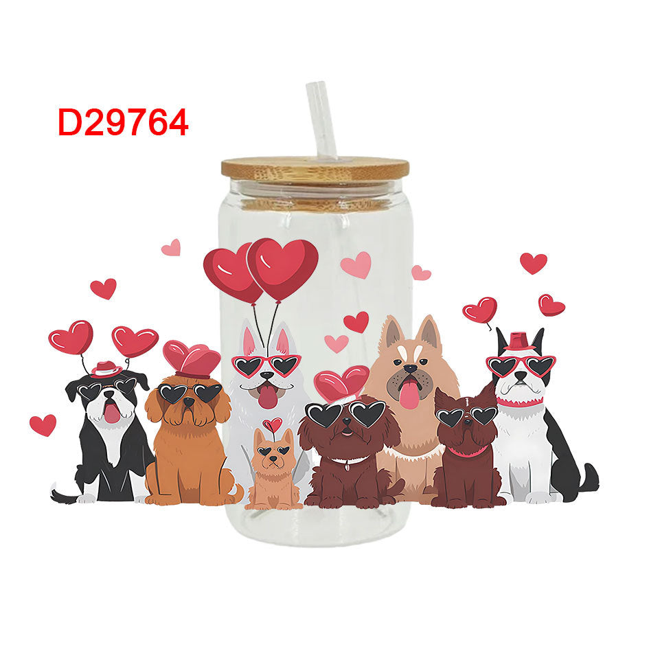 Wholesale Uv Transfer Sticker Glass Cup UV DTF Wraps 16oz Cup UV DTF Wraps