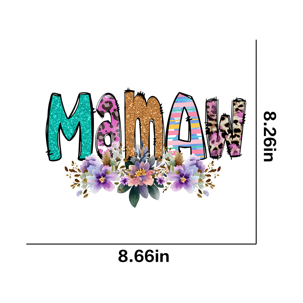 Wholesale 10pcs/pack Hot Stamping  Mother' s Day Theme Letter Flower Peach