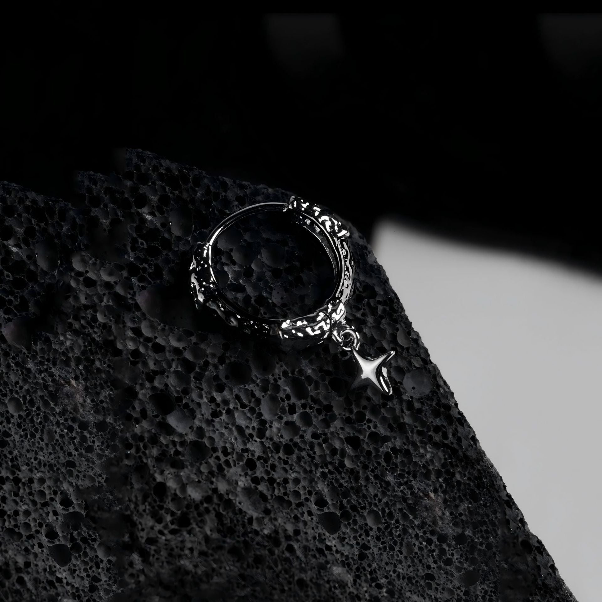 Wholesale Dark textured starry Goth Theme earrings