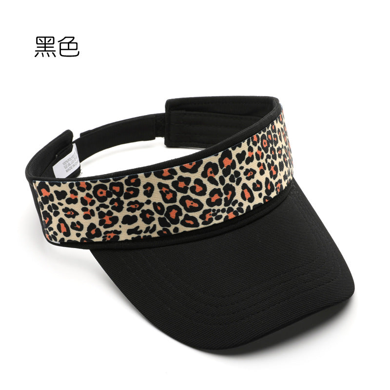 Wholesale Western Style Leopard Visor Baseball Cap