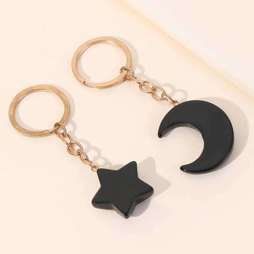 Wholesale Acrylic Pentagram Moon Keychain