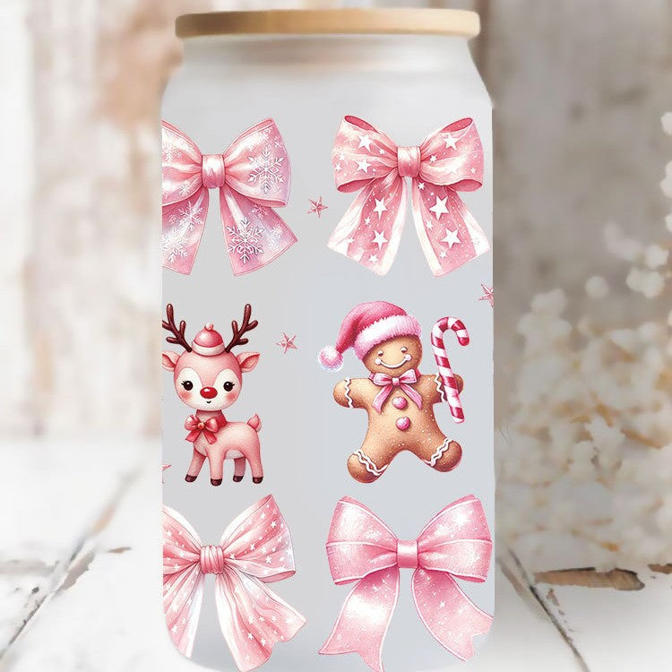 Wholesale Christmas Snowman Bell Series 16oz Cup UV DTF Wraps