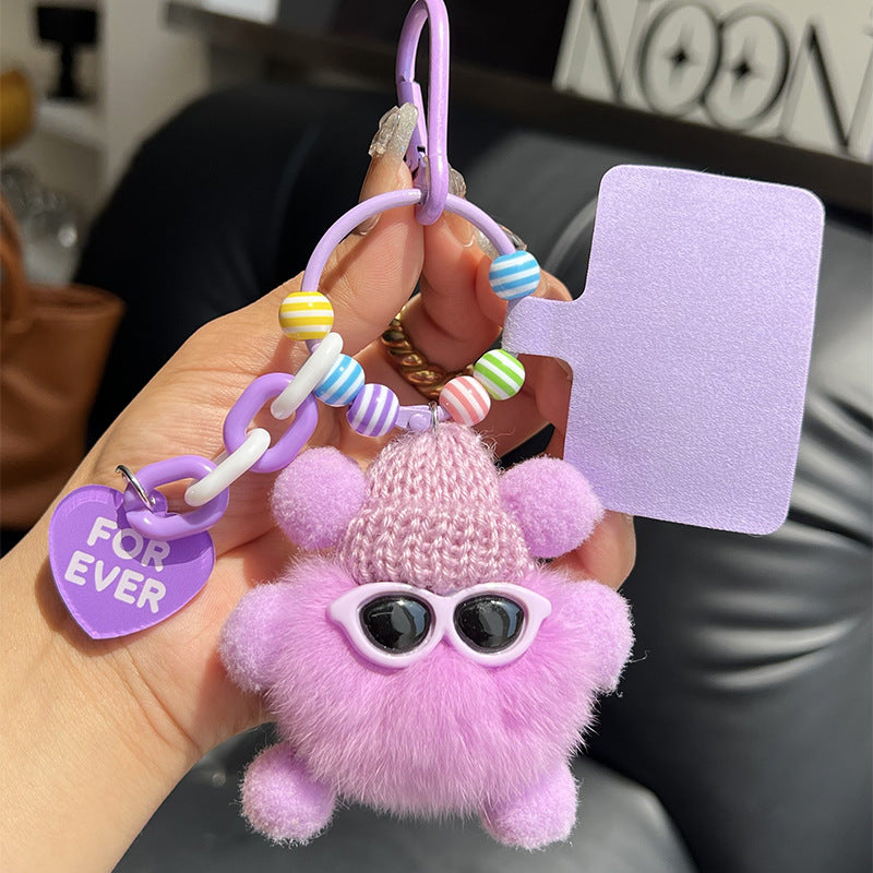 Wholesale Wholesale cute Rex rabbit fur briquettes bag pendants