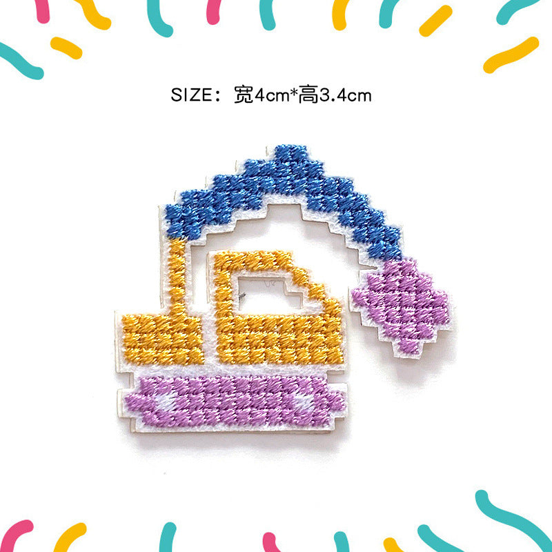Wholesale Cartoon character embroidered patch frog cross  cloth patch