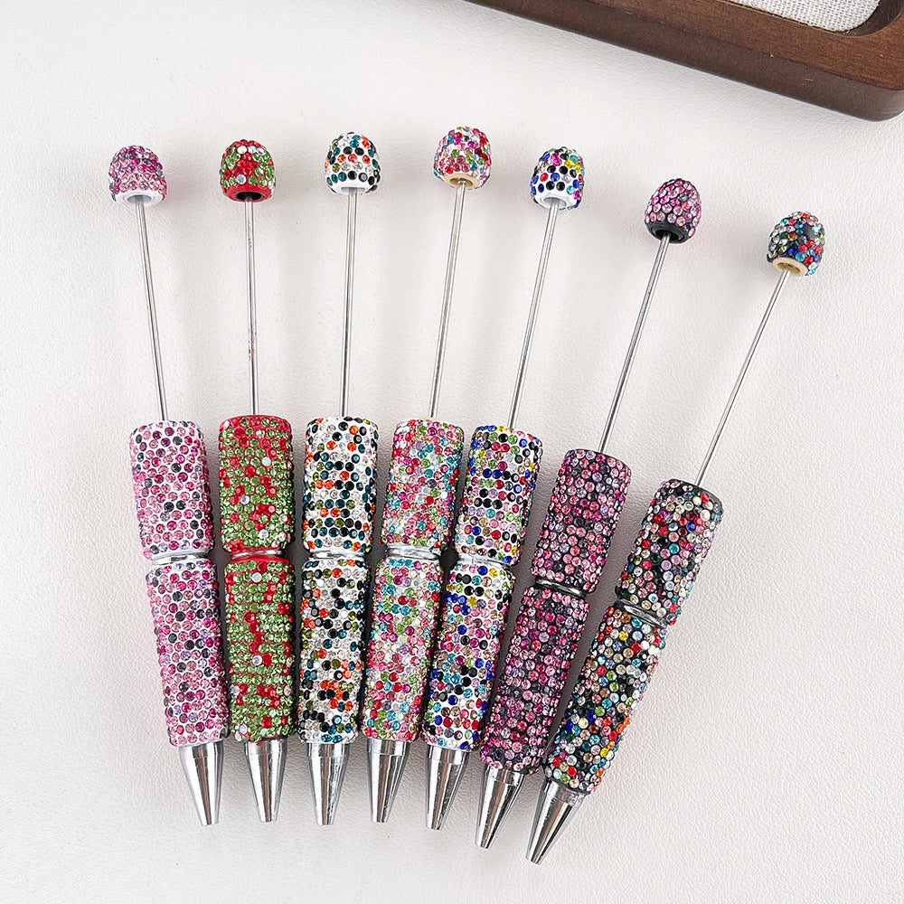 Wholesale 5pcs diamond-encrusted multicolored Beadable pen