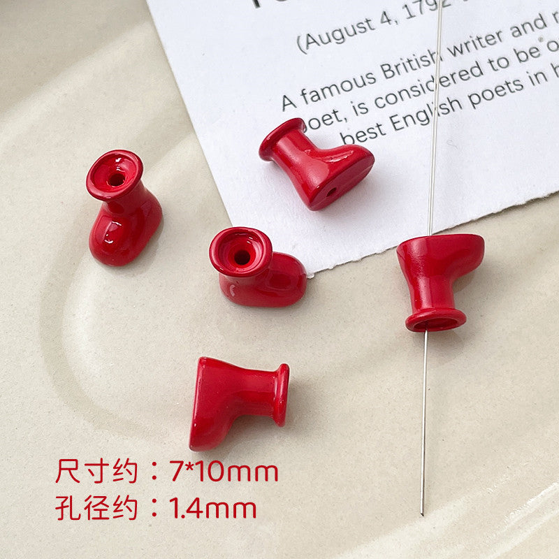 Wholesale 10pcs Dopamine Christmas Series Colorful Love Gift Box Beads