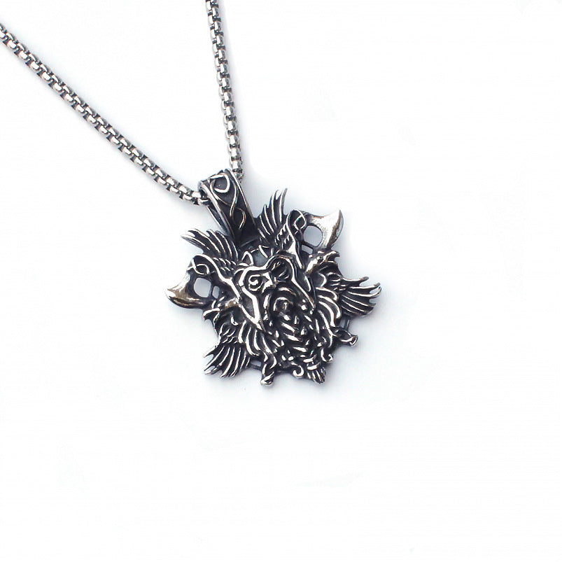 Wholesale Punk Retro Skull Coffin Pendant Necklace Stainless Steel Gothic Fashion Accessory For Gift And Layering