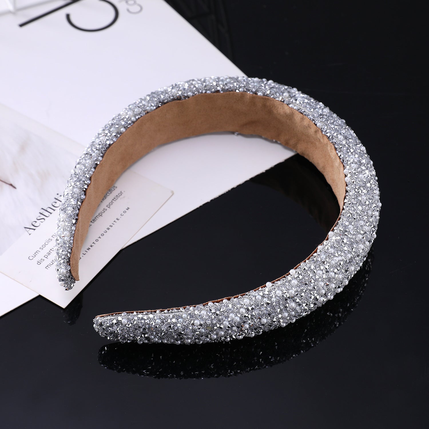 Wholesale Simple Full Diamond Headband