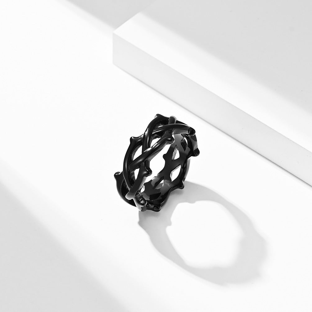 Wholesale Thorn vine woven titanium steel ring