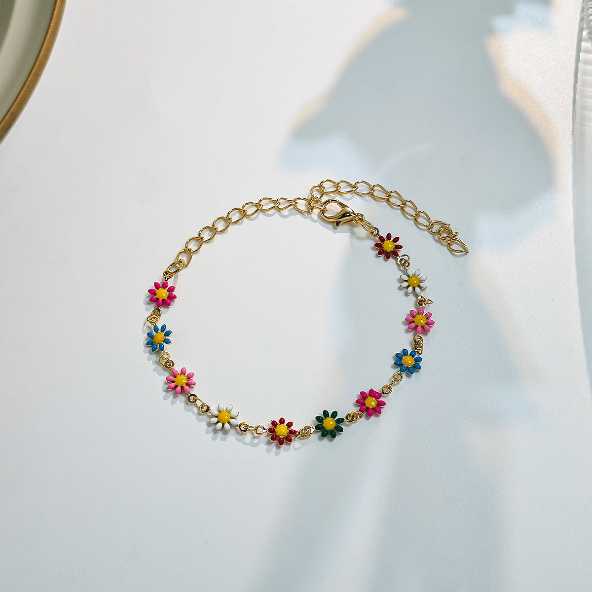 Wholesale Dopamine small fresh colorful flower necklace