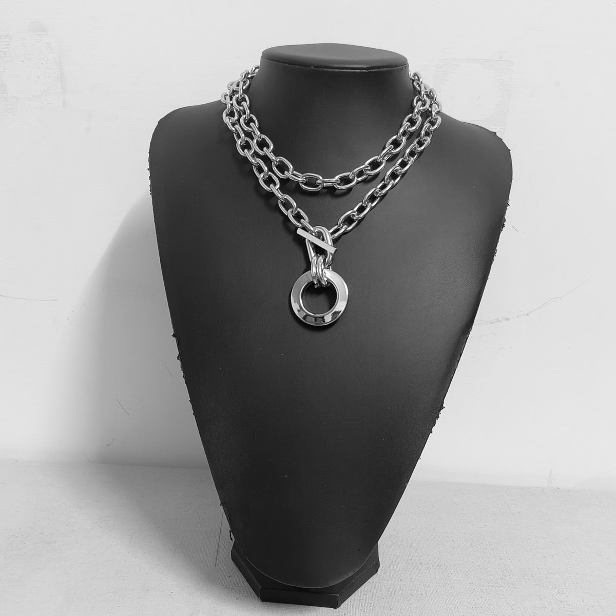 Wholesale jewelry new chain metal necklace female sexy hot girl clavicle chain two-piece set