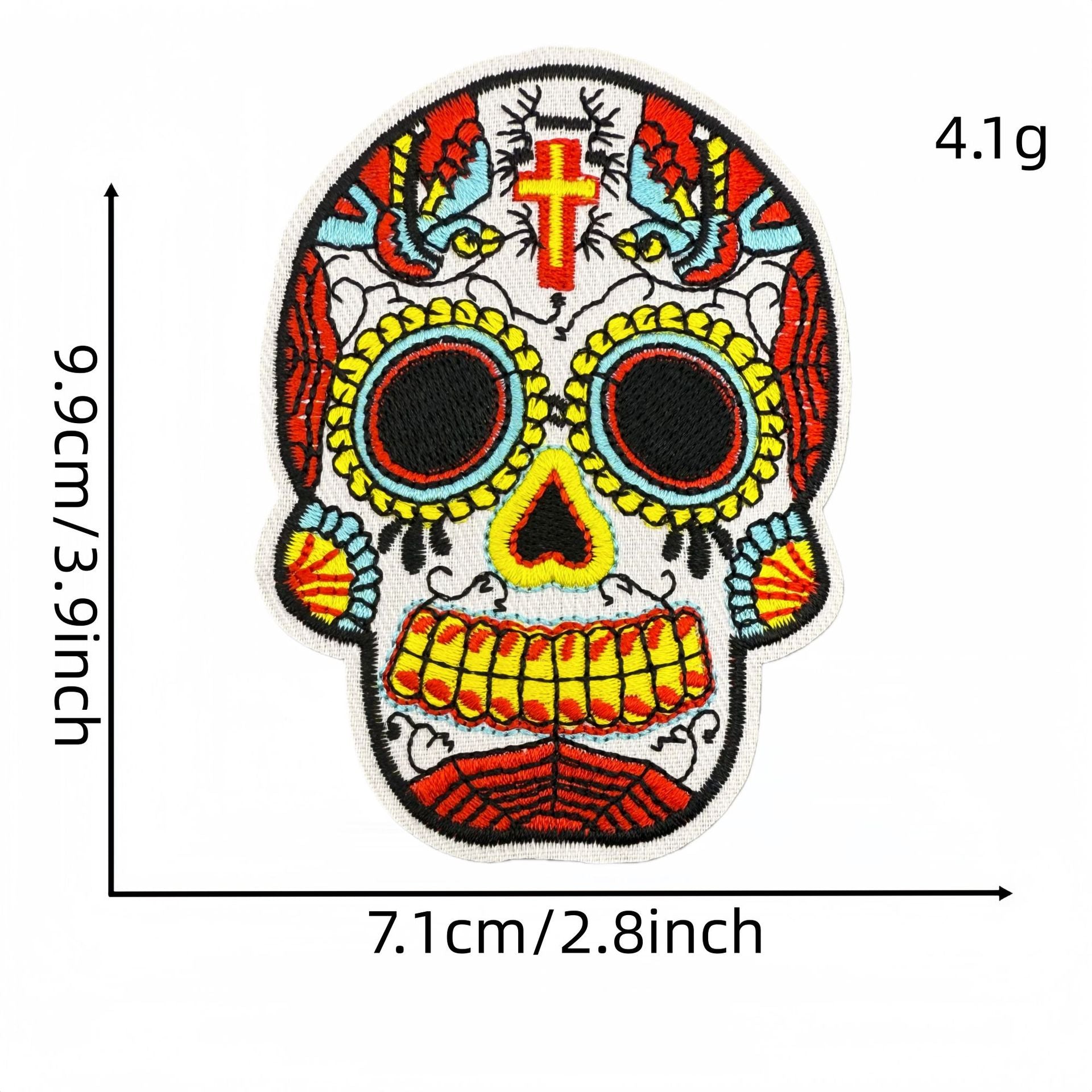 Wholesale Cartoon Punk Skull Embroidery Cloth Patch