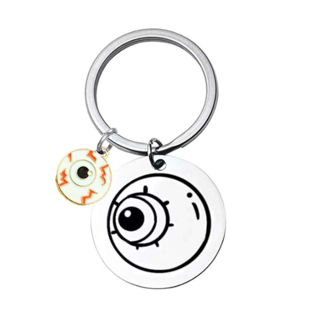 Wholesale Eyeball Halloween Stainless Steel Keychains