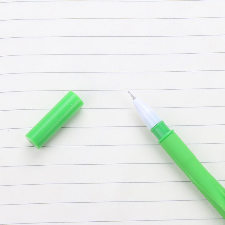 Wholesale Simple Soft Rubber Leaf Shaped Black Neutral Pen