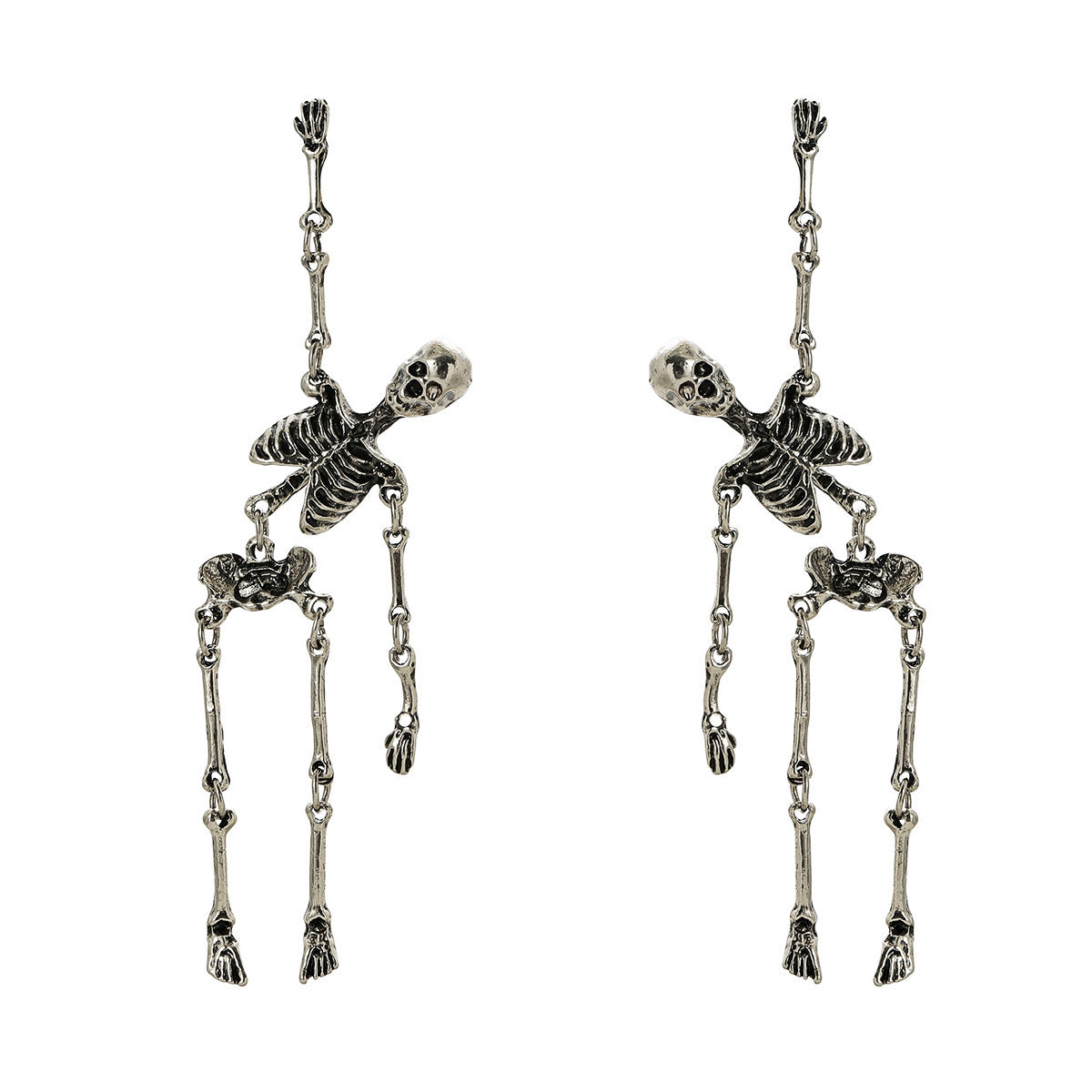 Wholesale Zinc Alloy Rhinestone Pumpkin Skull Earrings Gothic  Party Fashion Accessory For Boutique Resale