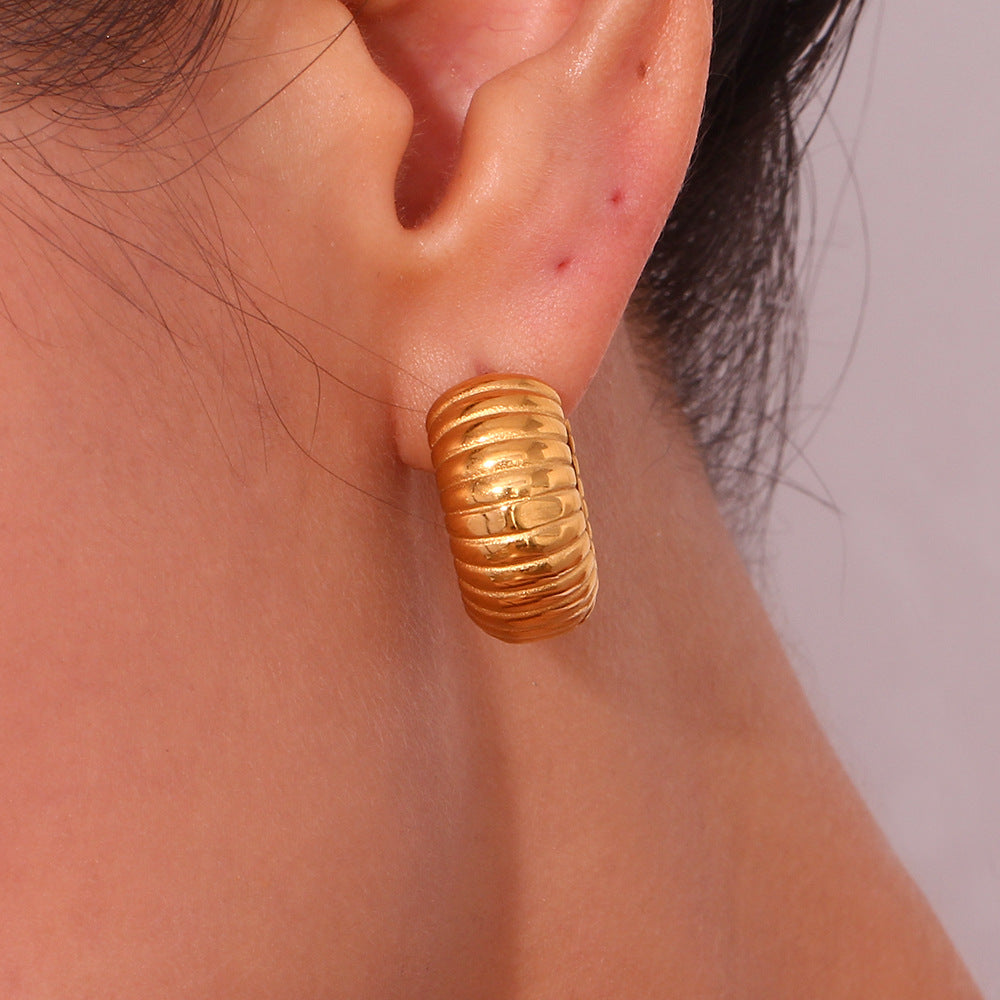 Wholesale gold-plated geometric earrings