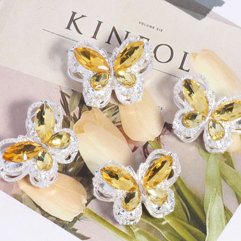 Wholesale 10pcs Colorful rhinestone bow Crystal Beads