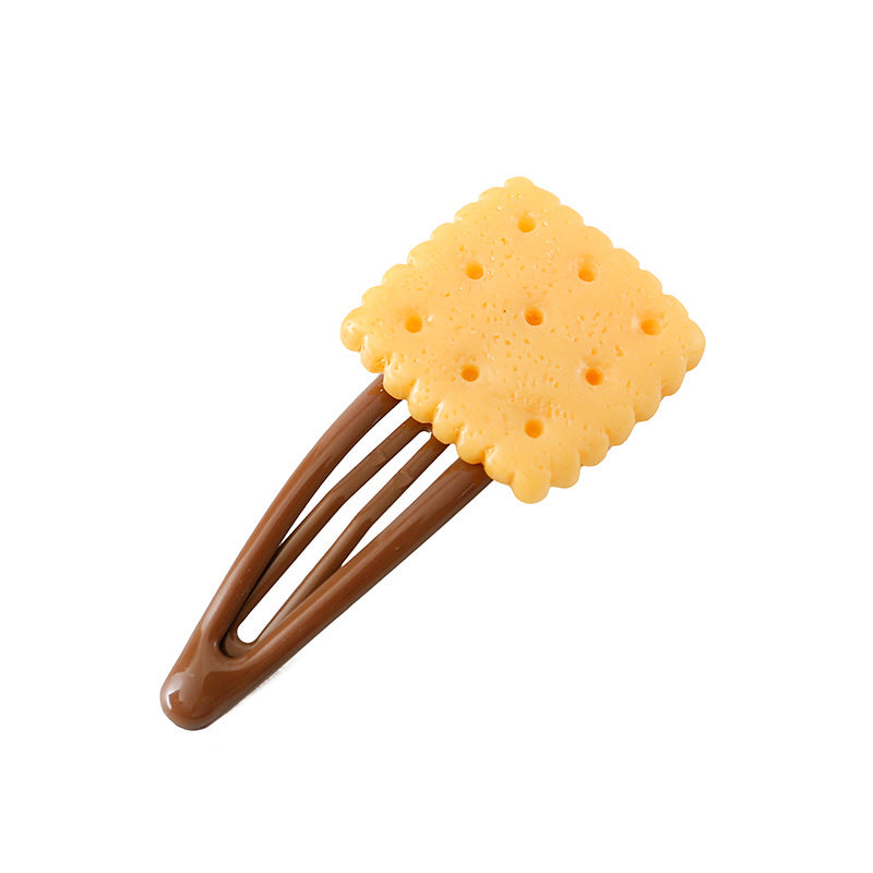 Wholesale Fun Biscuit Plastic Hair Clips