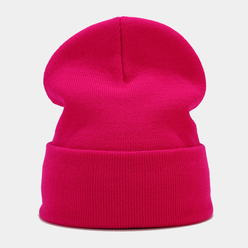 Wholesale Winter Knitted Hat Solid Color Warm Hat